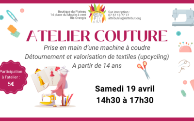 Atelier couture à la boutique du Plateau – Ris Orangis