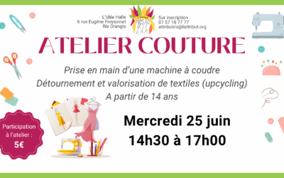 Atelier couture à l’Idée Halle – Ris Orangis