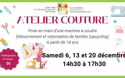 Atelier couture à l’Idée Halle – Ris Orangis