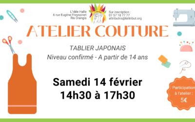 Atelier couture « Tablier japonais » à l&rsquo;Idée Halle