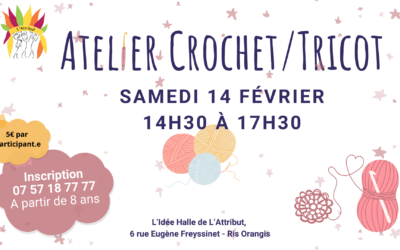 Atelier crochet à L&rsquo;Idée Halle – Ris Orangis