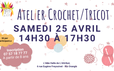 Atelier crochet à L&rsquo;Idée Halle – Ris Orangis