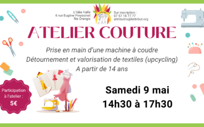 Atelier couture à l’Idée Halle – Ris Orangis