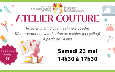 Atelier couture à l’Idée Halle – Ris Orangis