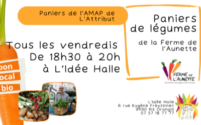 🥕 Les paniers de l’AMAP de l’Attribut à L’Idée Halle – Ris Orangis