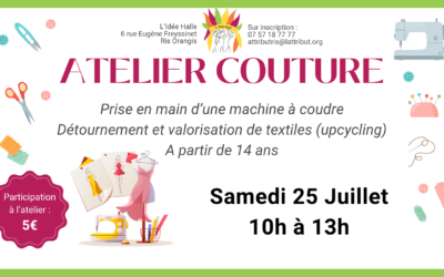 Atelier couture passe en mode matinal à l’Idée Halle – Ris Orangis
