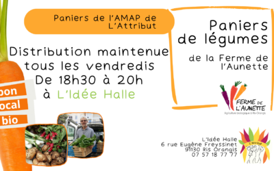 🥕 Les paniers de l’AMAP de l’Attribut à L’Idée Halle – Ris Orangis