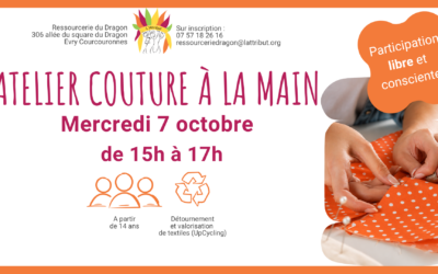 Atelier couture à la main – Ressourcerie du Dragon – Evry-Courcouronnes