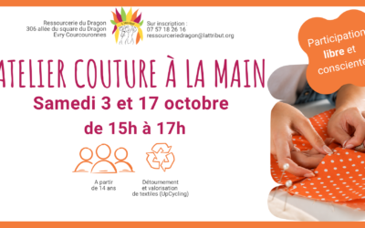 Atelier couture à la main – Ressourcerie du Dragon – Evry-Courcouronnes