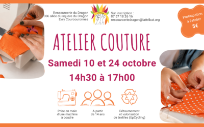 Atelier couture à la machine – Ressourcerie du Dragon – Evry-Courcouronnes