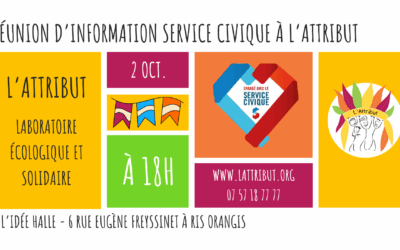 Réunion d&rsquo;information sur le service civique à L&rsquo;Attribut à L&rsquo;Idée Halle – Ris Orangis