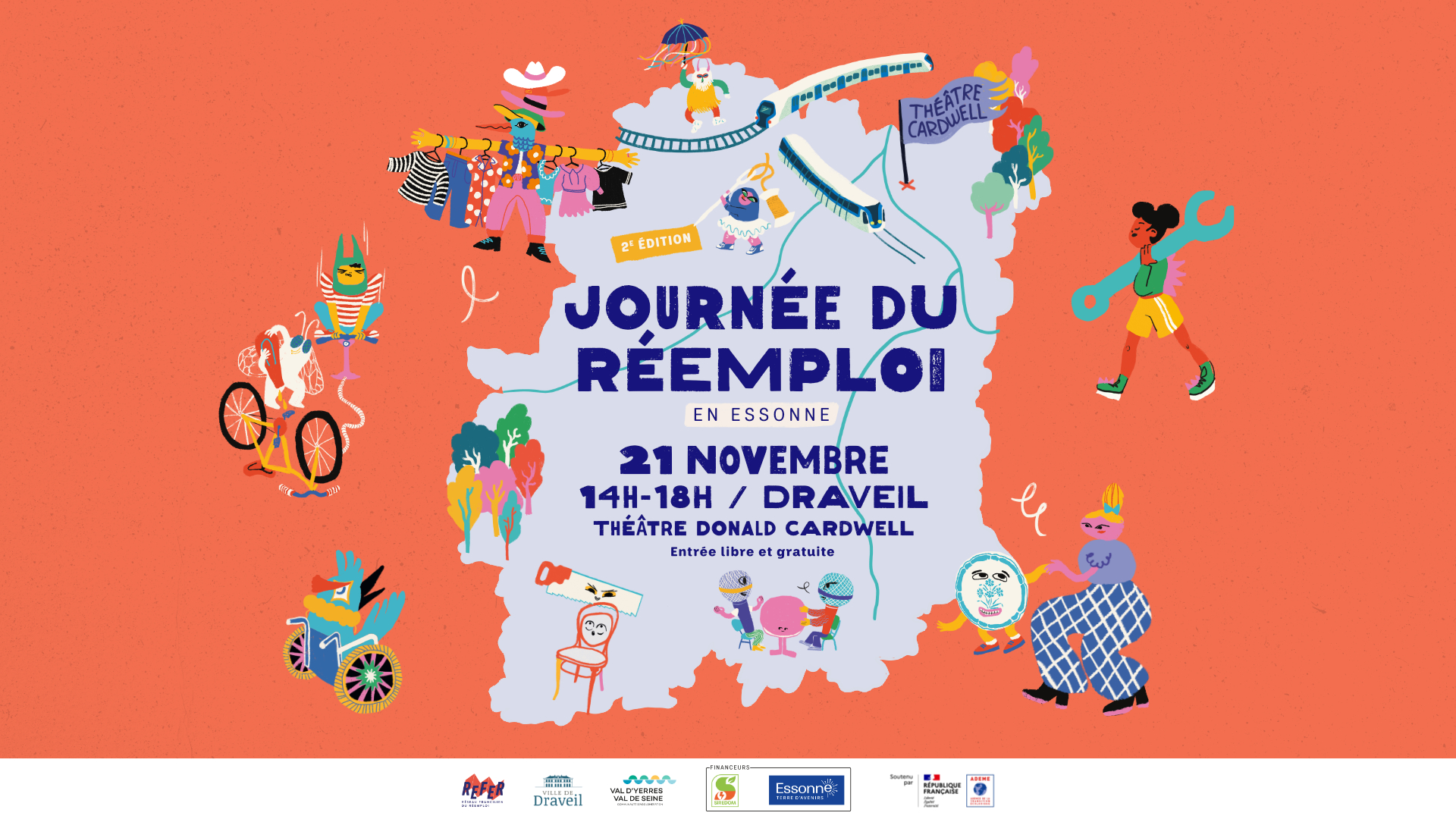 Bannière web Journée du réemploi en Essonne 2026 – Avec logos